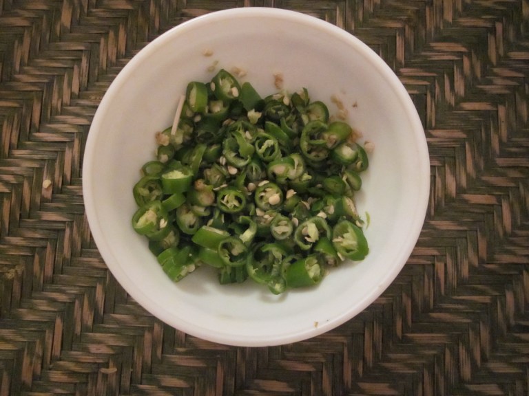 chopped green chilli