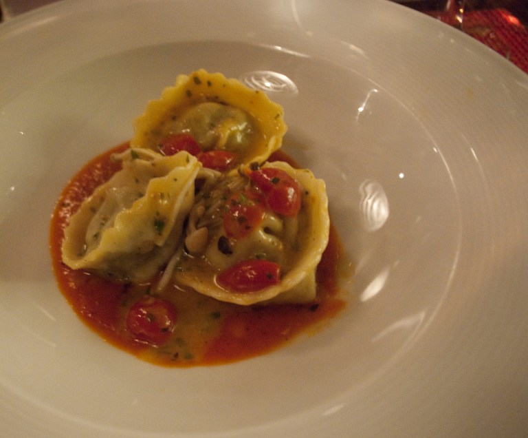 Mushroom ravioli