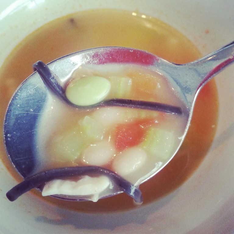 30. Squid ink linguini minestrone