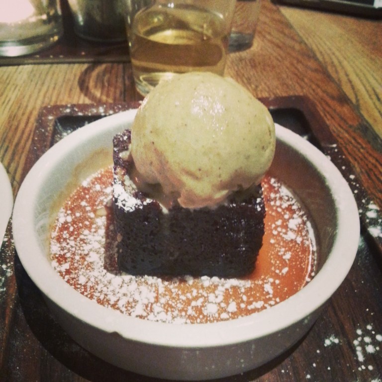 53. Gooey caramel chocolate cake