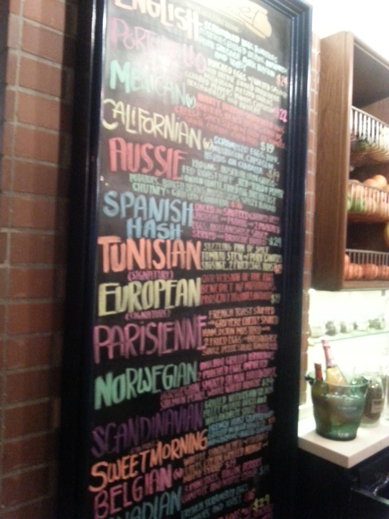 wild honey chalkboard menu